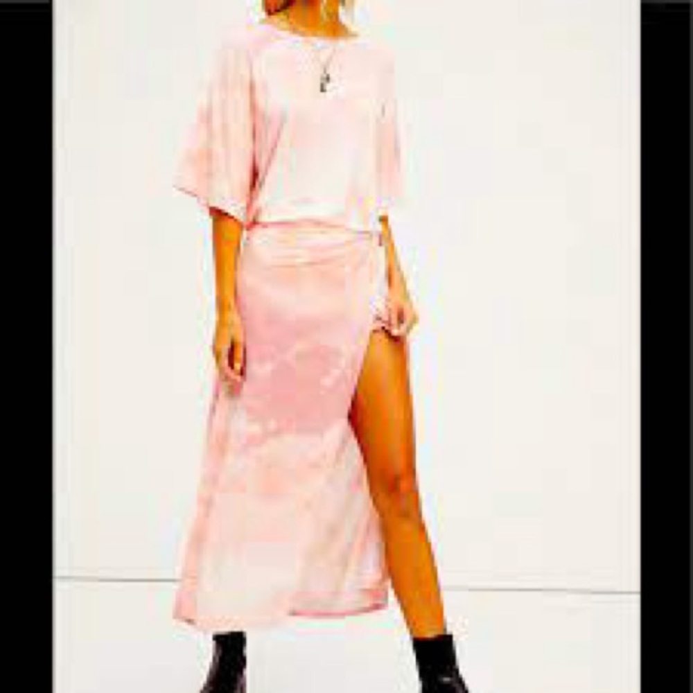 Free People Alyssa Pink Wrap Dress Size M, NWT - Picture 2 of 16